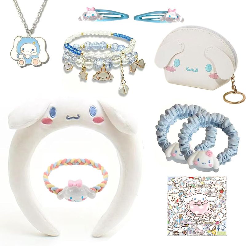 Photo 1 of Kawaii Accessories Gift Set Include Cute Headband, Hair Band, Hair Ties,Hair Clips, Purse Stickers Necklace Bracelet (Blue)