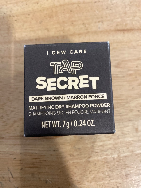 Photo 1 of I DEW CARE Biotin Clarifying Dry Shampoo - Tap Secret Dark Brown | Strengthening & Volumizing, Powder Type, Refillable, Travel size, Non-aerosol, Brunette, Korean Ginseng, 0.24 Oz