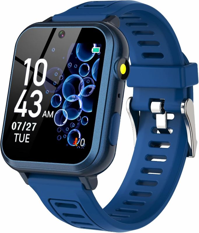 Photo 1 of Phyulls Smart Watch for Kids with 24 Games Alarm Clock, Touchscreen, Calendaring Camera Music Player Time Display Video & Audio Recording, Toys for 3-12 Years Old Boys