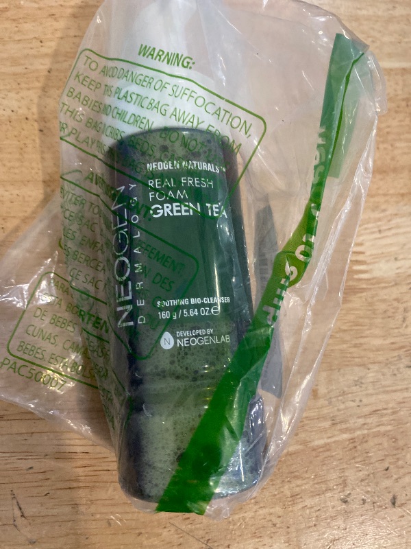 Photo 1 of DERMALOGY by NEOGENLAB NEOGEN Real Fresh Foam Cleanser, Green Tea 5.6 Fl Oz (160g) - Soothing & Hydrating Gentle Cleansing Foam with Real Green Tea Extract, Clean Beauty - Korean Skin Care