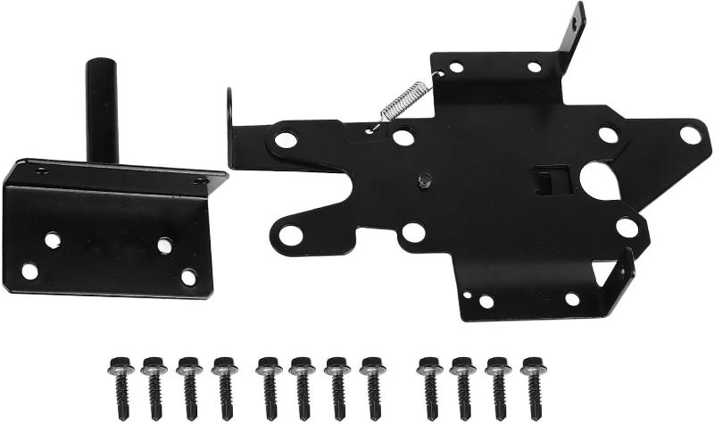Photo 1 of LiebeWH Stainless Steel Self Locking Gate Latch Stainless Steel Fence Door Gate Lock for Outdoor Garden Window Black, LiebeWHk8izes49dv