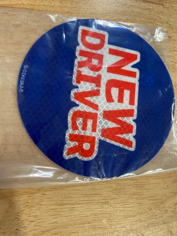 Photo 1 of GEEKBEAR [Signature] New Driver Magnet for Car - Geekbear Line - Circle 5.3 x 5.3 in (1, Blue)