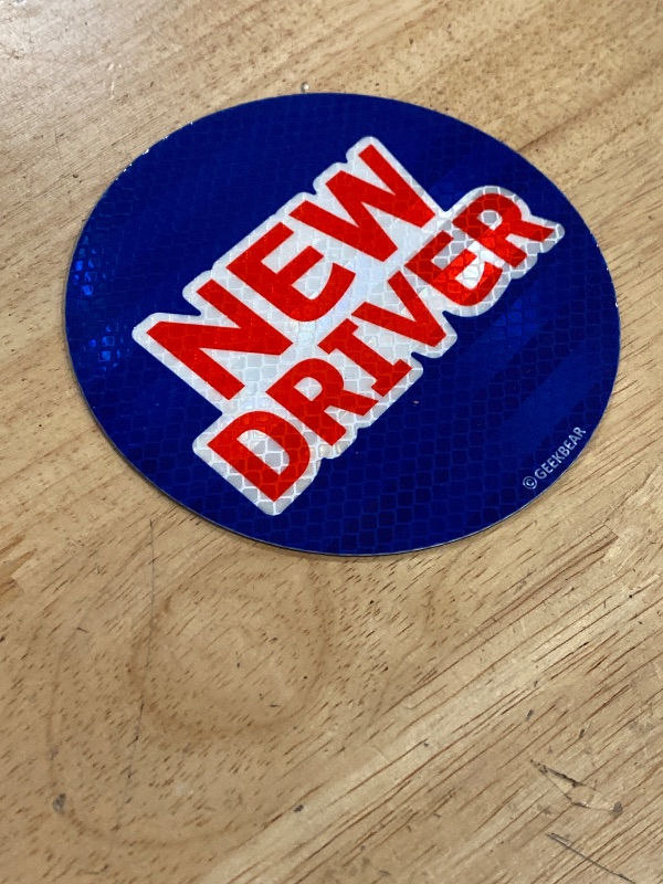Photo 1 of GEEKBEAR [Signature] New Driver Magnet for Car - Geekbear Line - Circle 5.3 x 5.3 in (1, Blue)