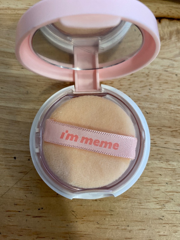 Photo 1 of I'M MEME Compact - Tone-up Pact | Korean Pressed Setting Powder for Pink Blur Effect, with Calamine, Mattify Skin, Makeup Foundation, Translucent Compact, Oily Skin, Natural Coverage, 0.35 Oz