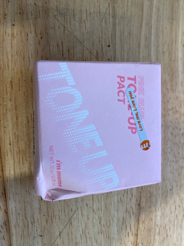 Photo 1 of I'M MEME Compact - Tone-up Pact | Korean Pressed Setting Powder for Pink Blur Effect, with Calamine, Mattify Skin, Makeup Foundation, Translucent Compact, Oily Skin, Natural Coverage, 0.35 Oz