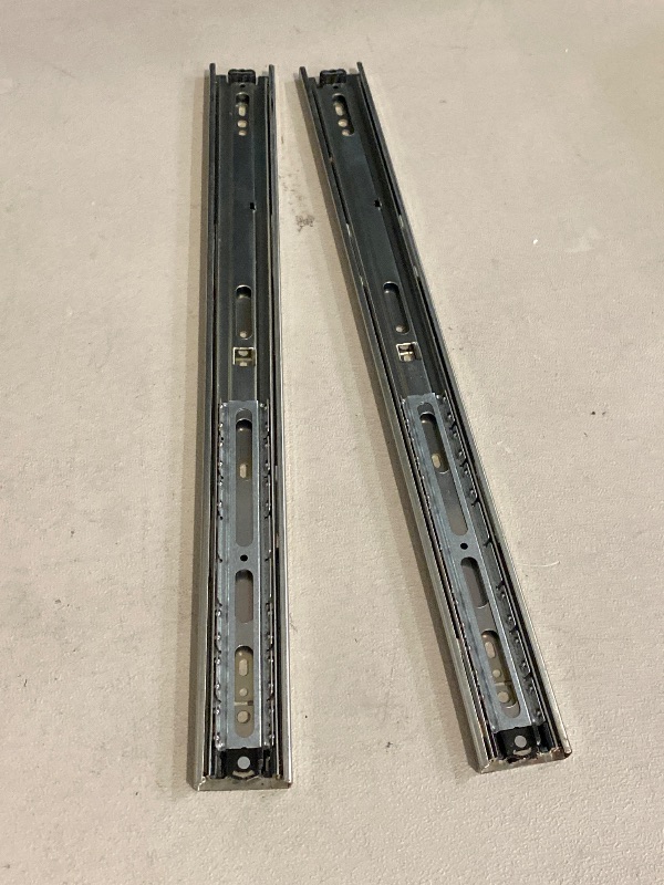 Photo 1 of Heavy Duty Locking Drawer Slides Full Extension Runners with Lock 12 14 16 18 20 22 24 26 28 30 32 34 36 38 40 Inch Side Mount Ball Bearing Rails Track Glides 150 Lbs (Without Lock, 12 inch)