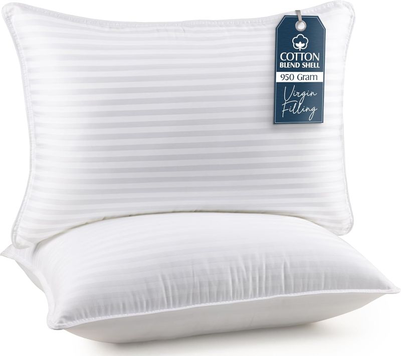 Photo 1 of Utopia Bedding Bed Pillows for Sleeping Standard Size (White), Set of 2, Cooling Hotel Quality, for Back, Stomach or Side Sleepers