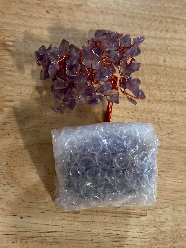 Photo 1 of Amethyst Crystal Tree of Life Birthday Gift for Women, Mom, Handmade Healing Crystal Trees for 7 Chakra Balance, Positive Energy, Good Luck, Money, Reiki Healing, Home and Office Desk Decor