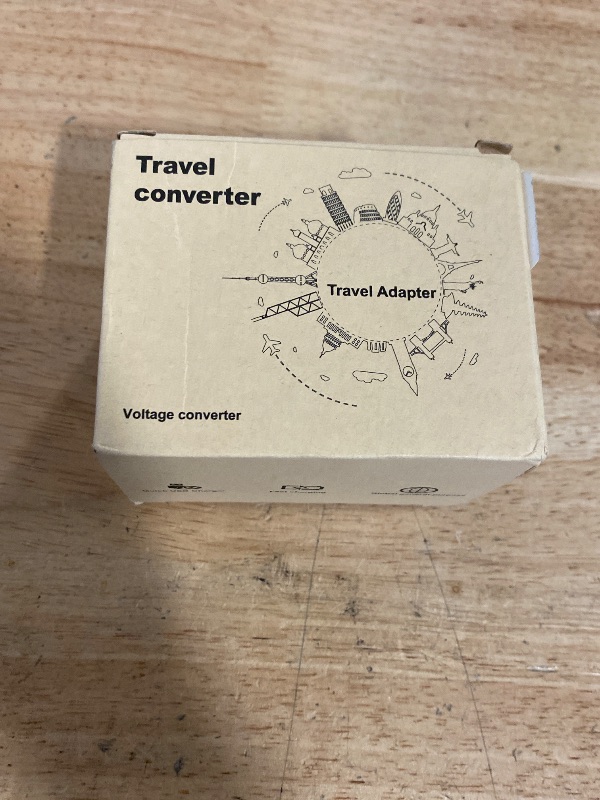 Photo 1 of International Travel Adapter Voltage Converter Combo for 100V-240V with 2 USB Ports, USA to UK Europe Australia 200+ Countries