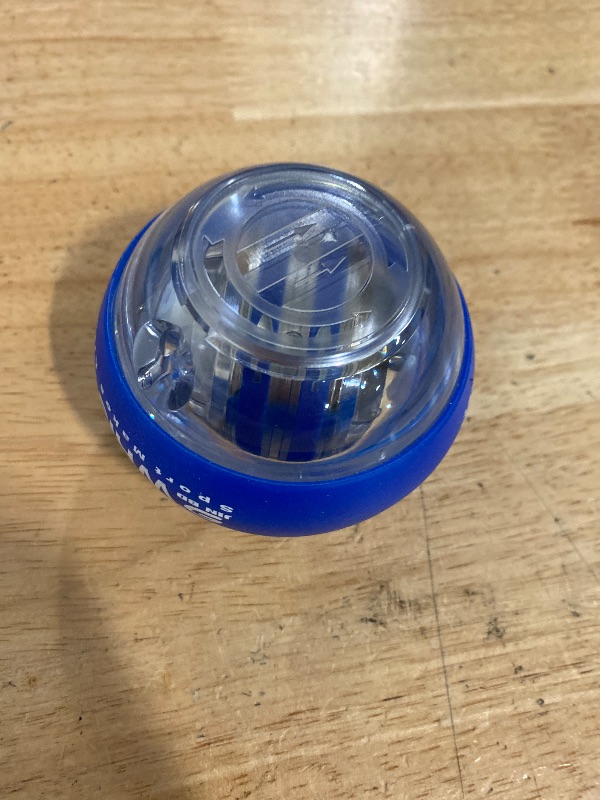 Photo 1 of JIN BDWrist Trainer Ball Auto-Start Wrist Strengthener Gyroscopic Forearm Exerciser Gyro Ball for Strengthen Arms, Fingers, Wrist Bones and Muscles?Blue Without Light