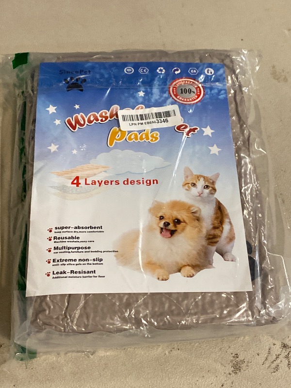 Photo 1 of SincoPet Washable Dog Pee Pads with Puppy Grooming Gloves,Puppy Pads,Reusable Pet Training Pads,Large Dog Pee Pad,Waterproof Pet Pads for Dog Bed Mat,Super Absorbing Whelping Pads