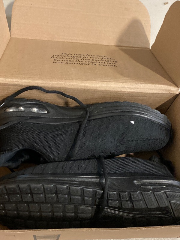 Photo 1 of size 10.5 Furuian Steel Toe Shoes for Men Women with Air Cushion Safety Shoes Lightweight Composite Toe Shoes Non Slip Steel Toe Sneakers Indestructible Work Shoes Black