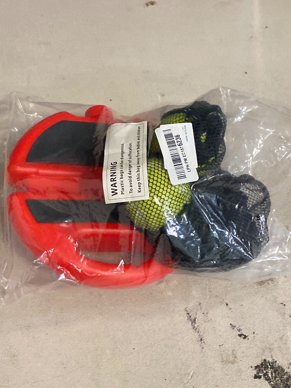 Photo 1 of Teloon Solo Tennis Trainer Rebound Ball with String for Self Tennis Practice Training Tool for Adults or Kids Beginners with 2 String Balls Elastic and a Portable Mesh Bag