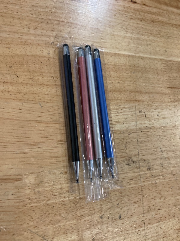 Photo 1 of Stylus (5 Pcs), 2-in-1 Stylus Pen for Touch Screen, High Precision and Sensitivity, Suitable for iPhone/ipad/Android Tablets, Compatible with All Touch Screens (Black/White/Blue/Rose Gold/Silver)