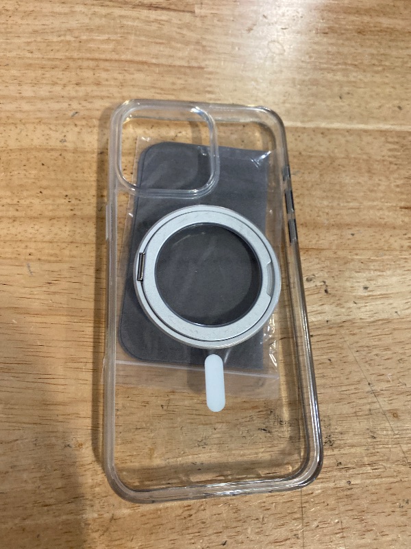 Photo 1 of andobil for iPhone 15 Pro Max Case [360° Ring Stand] [Compatible with Magsafe] Military Drop Protection Non-Yellowing Magnetic 15 Promax Slim Thin Phone Case for Men Women - Clear, 6.7 Inches