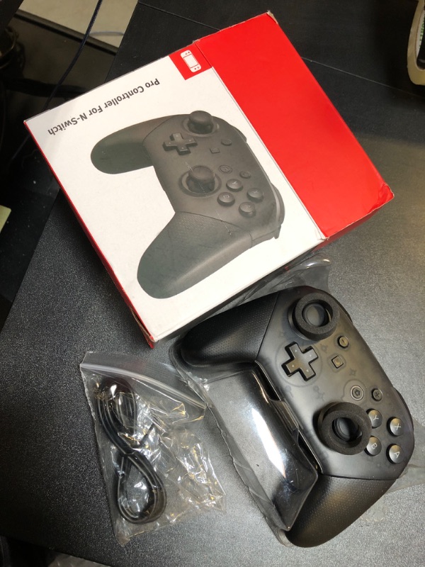 Photo 2 of Wireless Pro Controller Compatible with Switch/Switch Lite/Switch OLED, Switch Remote Gamepad with Joystick, Double Vibration, Wake Up and Screenshot Function