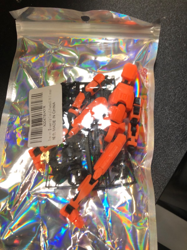 Photo 1 of (Assembed) 3D Printed 5.54'' Dummy13 Action Figure, Multi-Jointed Tian13, Articulated T13 Desktop Decoration,12 in 1 d13 Accessories Best Birthday Festival Gift (Orange)