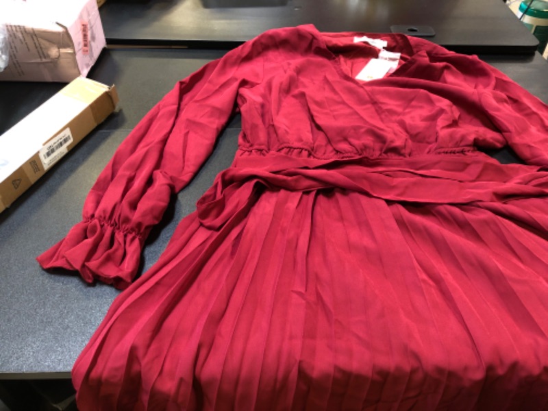 Photo 1 of BBX LEPHSNT  LONG SLEEVE V NECK RED DRESS  