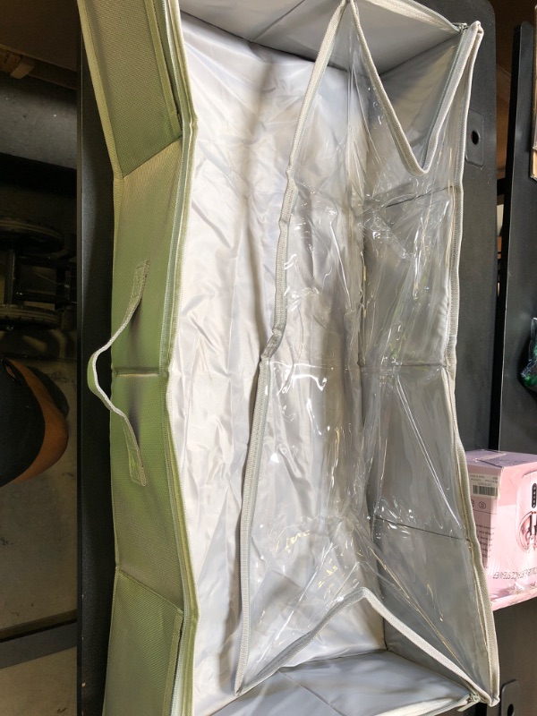 Photo 1 of 2 PACK 6'' HIIGH 30''X16'' UNDER BED STORAGE  CONTAINERS  WITH PLASTIC ZIP UP FLAPS