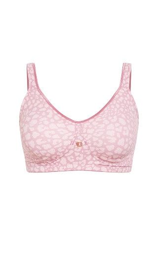 Photo 1 of AVENUE Women's Plus Size Bra Soft Caress PRT, Pink Animal 42 D