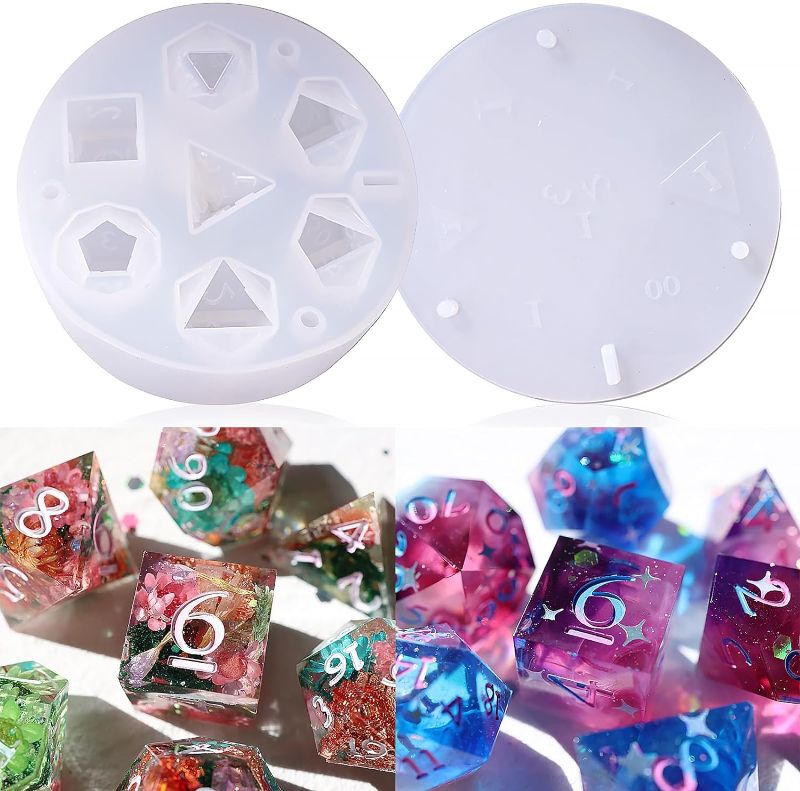 Photo 1 of  Silicone Polyhedral Dice Molds 