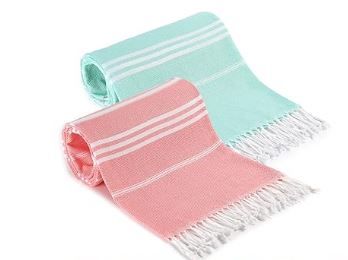 Photo 1 of 2 Packs Cotton Oversized Turkish Beach Towels 74"x38" Quick Dry Sand Free Absorbent Pool Swim Bathroom Camping Towel Large No Sand Adult Travel Essentials Cruise Accessories Must Haves Vacation Stuff