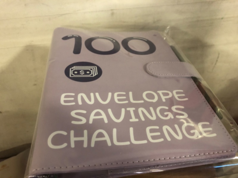 Photo 2 of 100 Envelopes Money Saving Challenge, 2023 PU Leather 100 Envelope Challenge Binder, Easy and Funny Way to Save $5,050 Budget Planner, 100-Day Envelope Challenge Kit Money Saving Binder