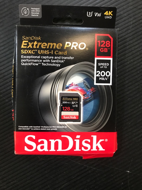 Photo 1 of SanDisk Extreme PRO 128 GB SDXC Memory Card