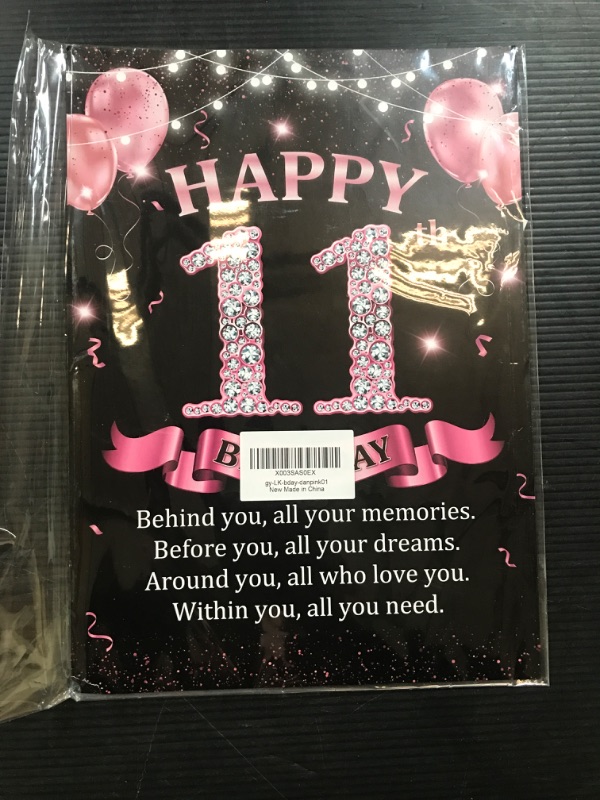 Photo 1 of 11th Birthday Party Signs with Paper Holder - Rose Gold 11 Year Birthday Party Table Signs Decorations for Happy Birthday Party Activities Celebration Reception Table Supplies - danpink01