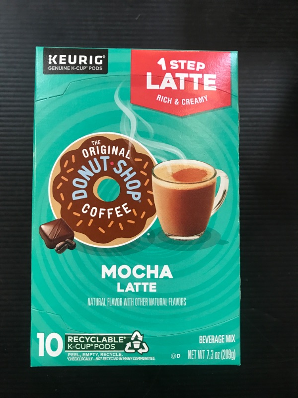 Photo 1 of 10ct The Original Donut Shop Mocha Latte Keurig K-Cup Coffee Pods Flavored Coffee Dark Roast