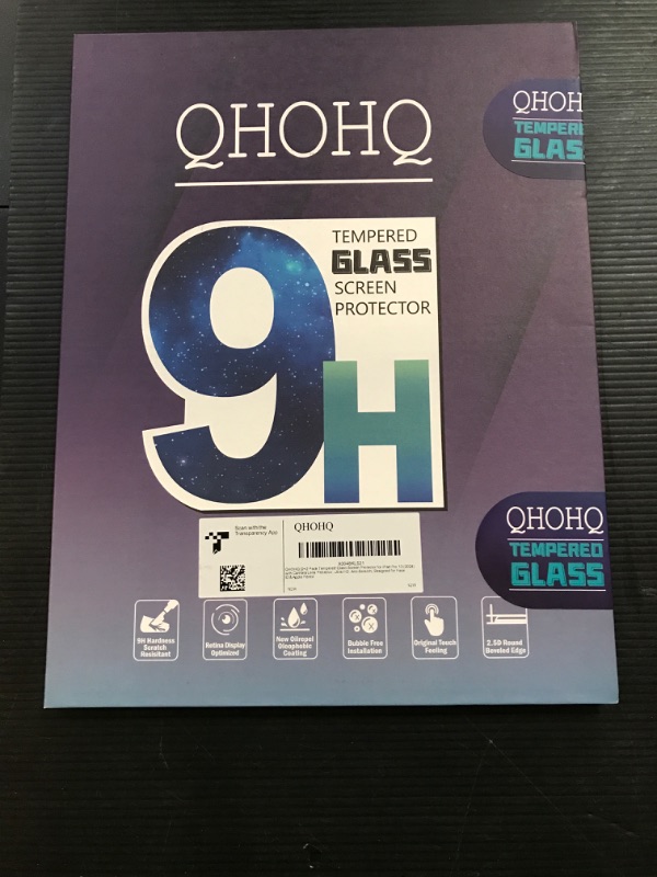 Photo 2 of QHOHQ Screen Protector for iPad Pro 13 Inch M4 (2024) [with Camera Lens Protector], Full Coverage Tempered Glass, [Face ID & Apple Pencil Compatible], with Easy Installation Frame, HD Clear [2+2 Pack]