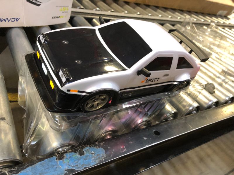 Photo 2 of ACAMMZAR 1:16 RC Drift Car, 25KM/H 4WD High Speed Remote Control Cars for Kids, with LED Lights, Two Batteries, Extra Tires, Drift RC Cars for Adults,Black