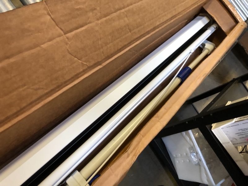 Photo 1 of PylePro - 72-Inch Floor Standing Portable Easy Fold-Out Roll-Up Tripod Projector Screen Matte White Surface