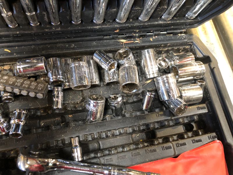 Photo 1 of Amazon Basics Mechanic's Tool Socket Set With Case, 201-Piece