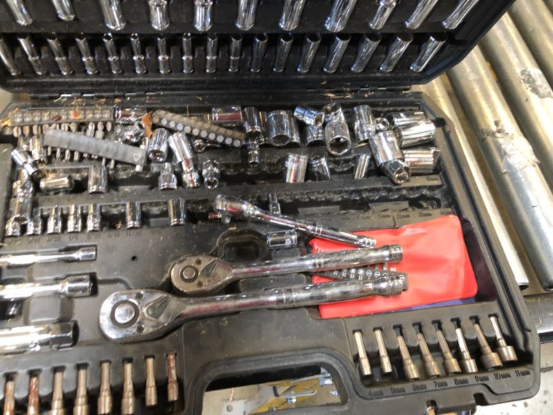 Photo 1 of Amazon Basics Mechanic's Tool Socket Set With Case, 201-Piece