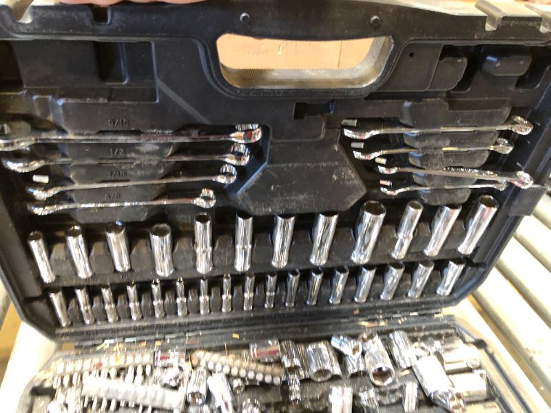 Photo 1 of Amazon Basics Mechanic's Tool Socket Set With Case, 201-Piece