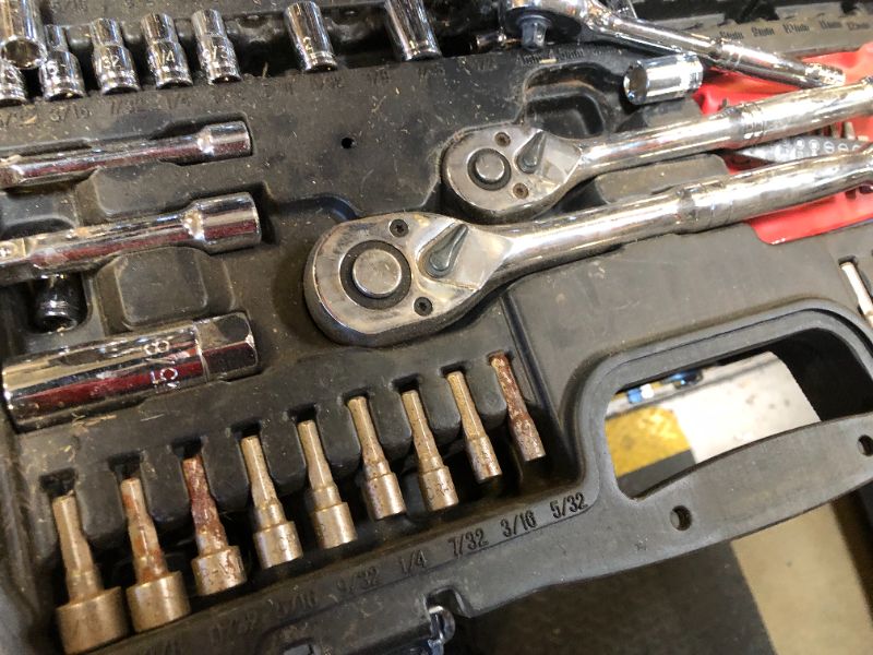 Photo 1 of Amazon Basics Mechanic's Tool Socket Set With Case, 201-Piece