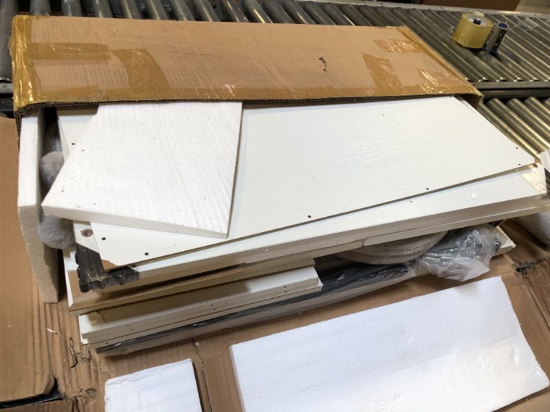 Photo 1 of HOOBRO Cat Tree with Scratching Posts, Cat Tower Litter Box Enclosure Furniture for Indoor Cats, All-in-One Wooden Cat House Condo with Cat Hammock, Detachable Teaser Sticks, White BW14MZ03