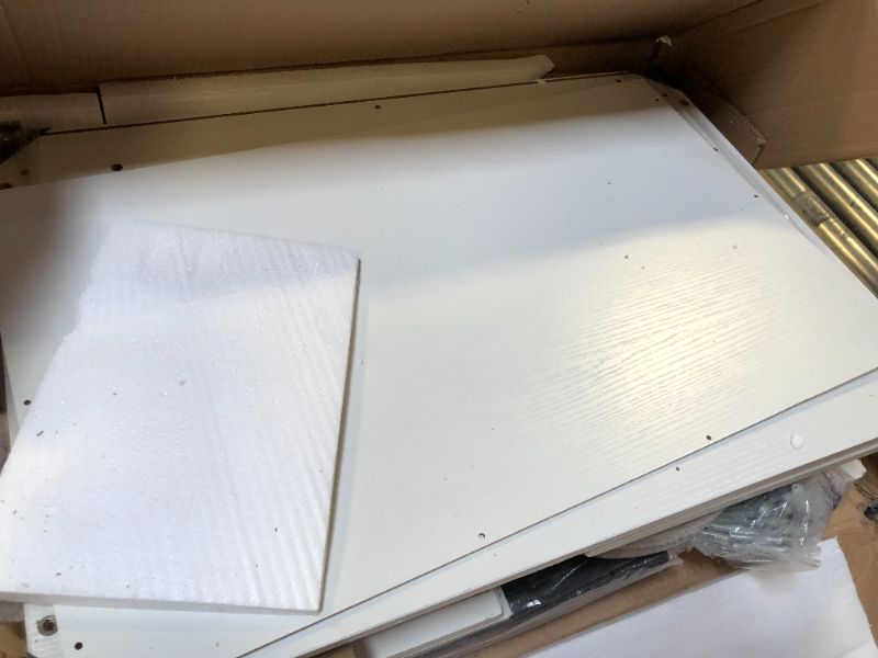 Photo 1 of HOOBRO Cat Tree with Scratching Posts, Cat Tower Litter Box Enclosure Furniture for Indoor Cats, All-in-One Wooden Cat House Condo with Cat Hammock, Detachable Teaser Sticks, White BW14MZ03