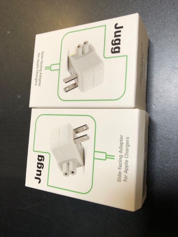 Photo 2 of 2 Side-Facing Adapter Compatible with Apple MacBook Chargers Including: Apple USB-C, MagSafe, MagSafe 2 - Efficient Charging for MacBook, MacBook Pro, MacBook Air. - Pack of 2 