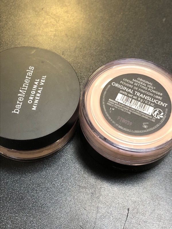 Photo 1 of 2 bareMinerals Mineral Veil Translucent Setting Powder, Weightless Blurring, Baking + Finishing Powder Makeup, Extends Makeup Wear, Talc Free, Vegan - Pack of 2 