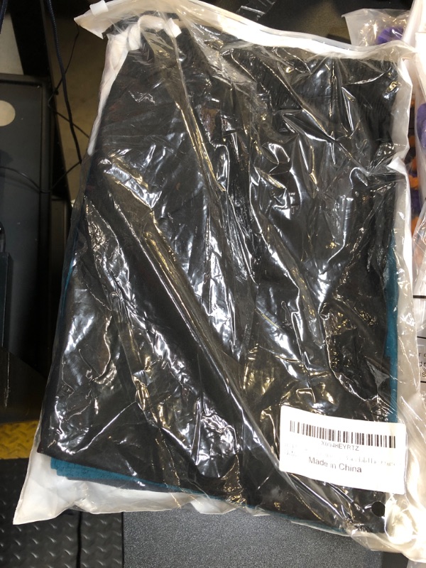 Photo 1 of MONTVOO 3 Pack Mens Swim Trunks with Zipper Pockets Quick Dry Beach Bathing Suit Shorts Funny Board Men's Swimwear Black-Lakeblue-Darkgrey XL