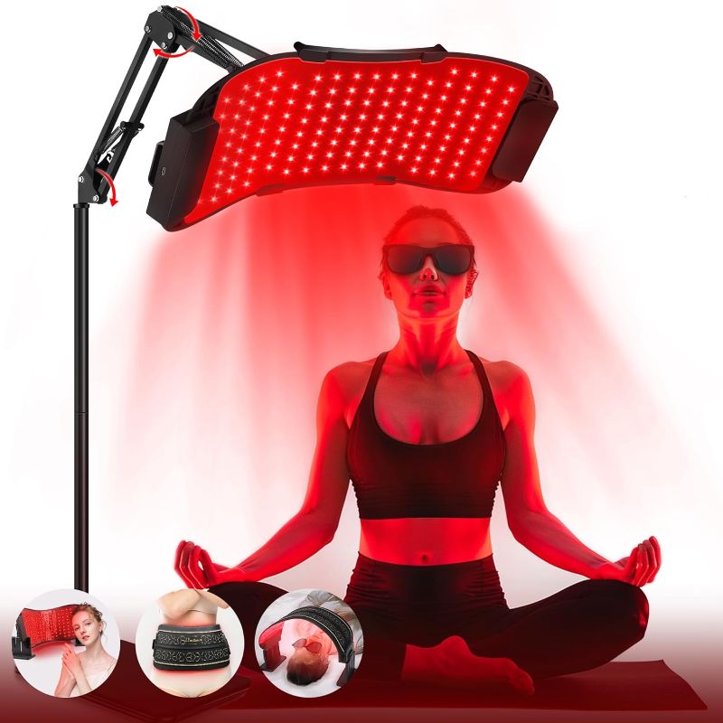 Photo 1 of Multifunction Red Light Therapy for Body and Face, 850nm Near-Infrared Light Therapy LED Mask Facial Body Beauty Equipment for Skin Care at Home, with Stand
