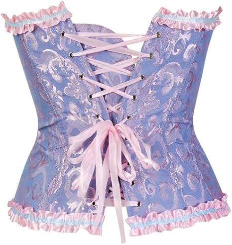 Photo 2 of SMALL Moonight Corset Top Floral Renaissance Corset Womens Lace Up Boned Overbust Corset Bustier
