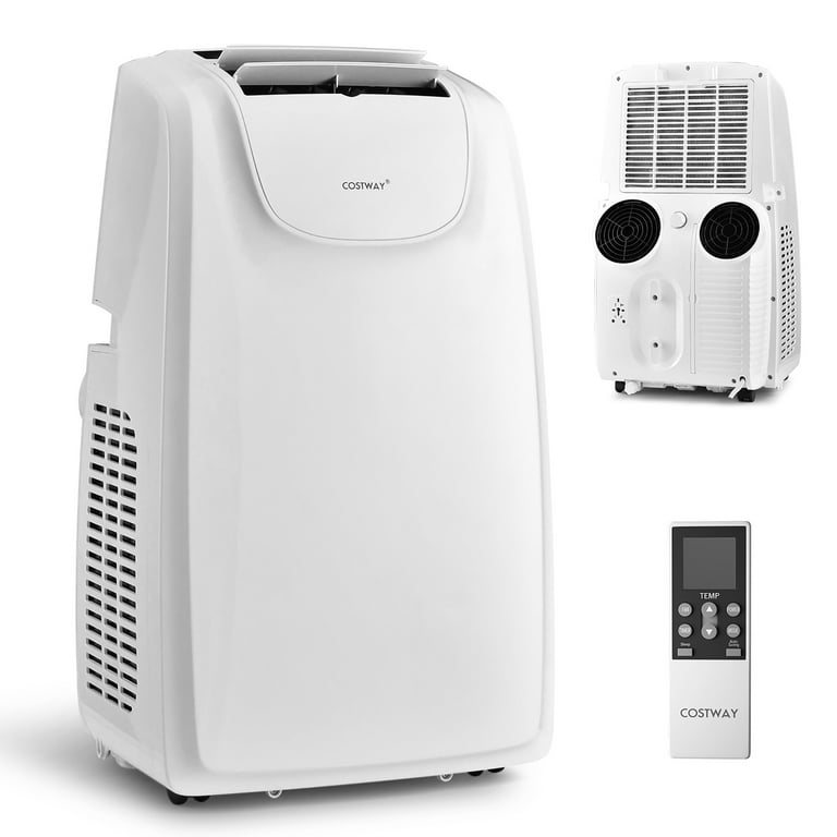 Photo 1 of Costway 8000 BTU (11,500 BTU ASHRAE) Dual Hose Portable Air Conditioner 3-in-1 AC Unit w/ Remote Control