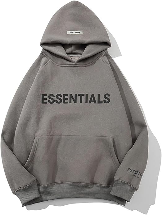 Photo 1 of Small Hip Hop Hoodie Essentials Letters Print Hoodies Casual Sweatshirt With Pocket for Men Women Teens
