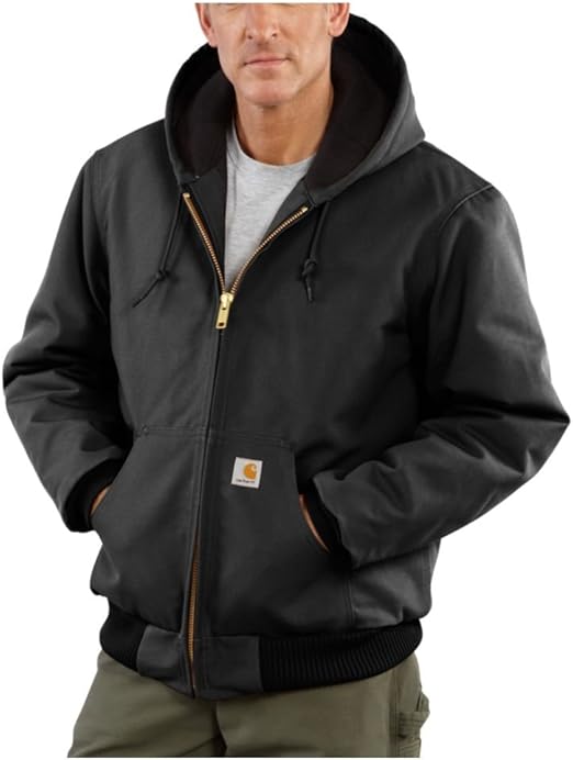 Photo 1 of LARGE Carhartt Men's Loose Fit Firm Duck Insulated Flannel-Lined Active Jacket
