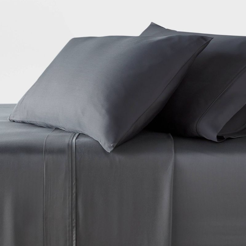 Photo 1 of King 320 Thread Count Cool TENCEL® Lyocell Sheet Set Gray - Threshold™
