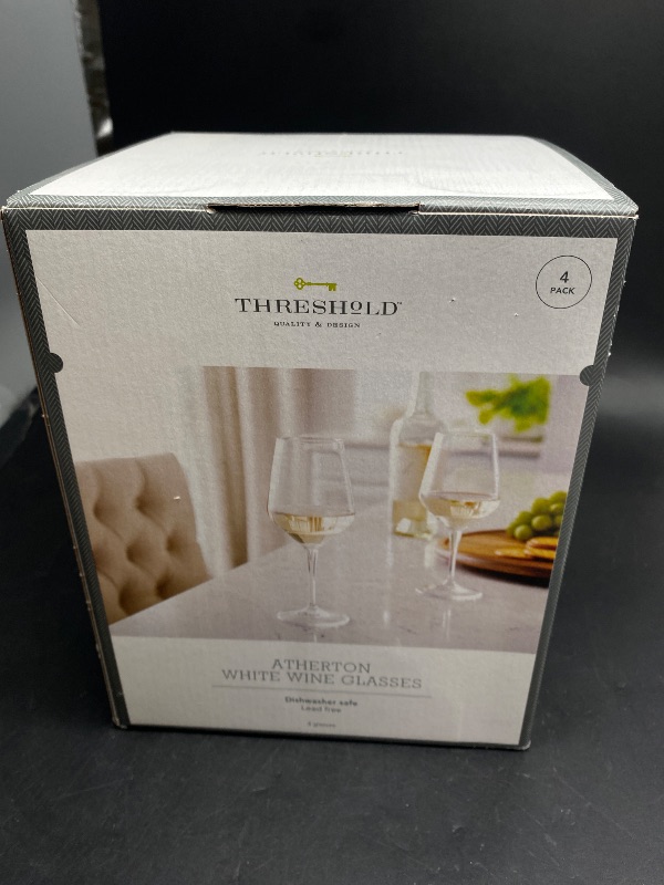 Photo 1 of 3/4 15oz 4pk Glass Atherton White Wine Glasses - Threshold™
