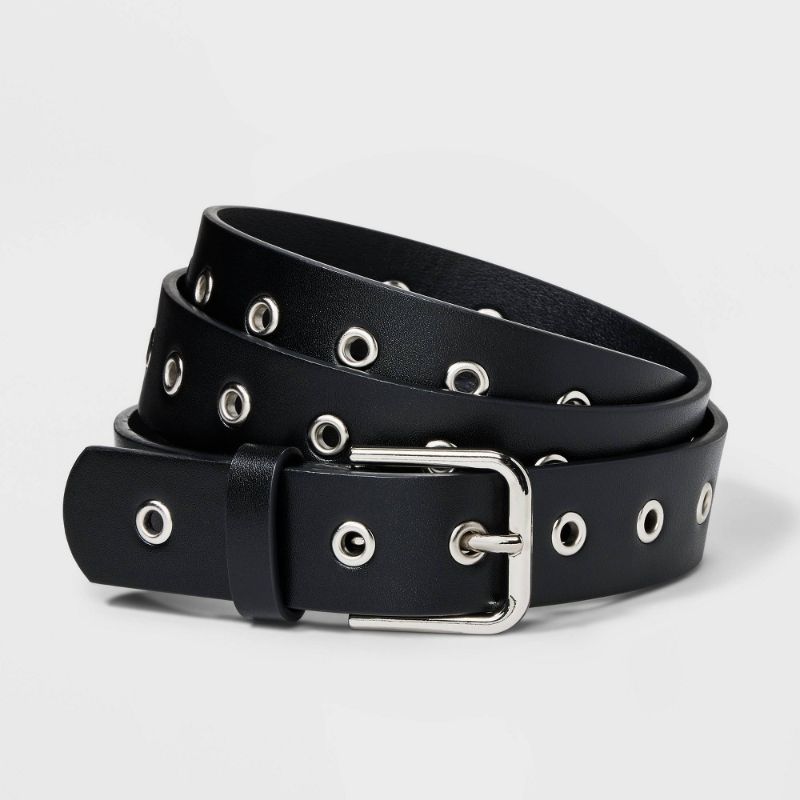 Photo 1 of 2X Women's Grommet Belt - Ava & Viv™ Black 